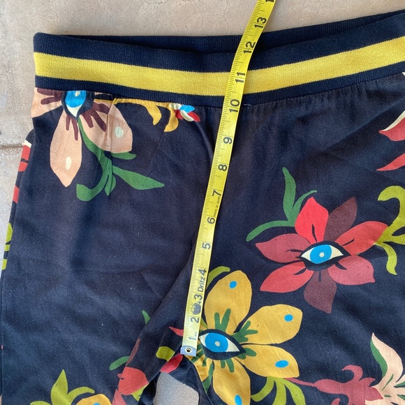 Farm Rio x Anthropologie Calla Flare High Rise Floral Black Pants Size M - Picture 5 of 9